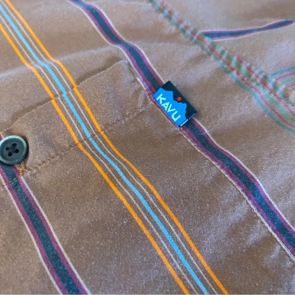 Kavu Denny Shirt in Coffee Color Large - Picture 5 of 8